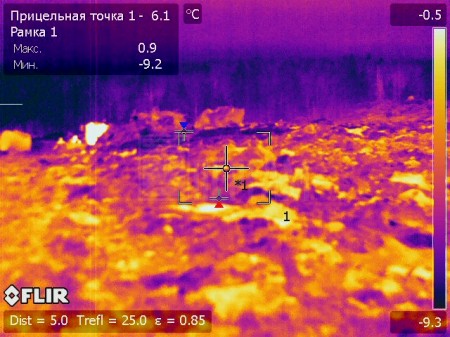 Термограмма мест утечек газа