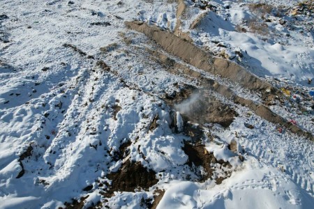 Возгорание на свалочном полигоне