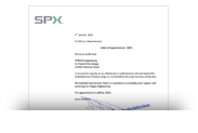 Лист назначения SPX Туркменистан