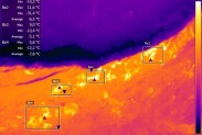 Термограмма мест утечек метана на ТБО
