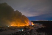 Пожар на свалочном полигоне