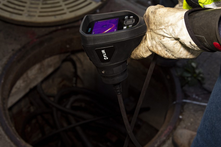 Обследование коллектора с помощью видеоэндоскопа