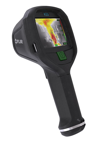 FLIR K33 указывает на очаг возгорания