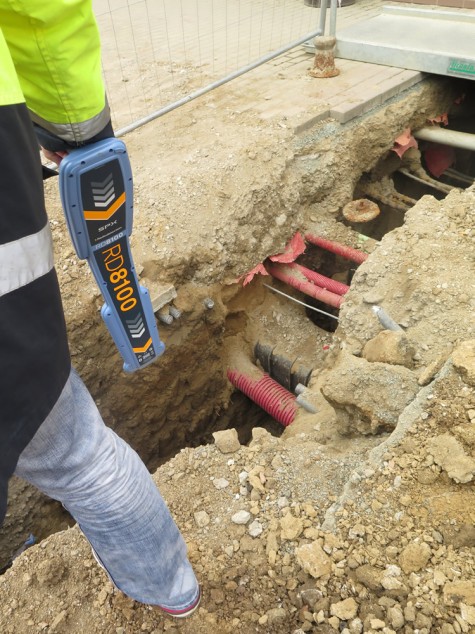 Трассоискатель в работе